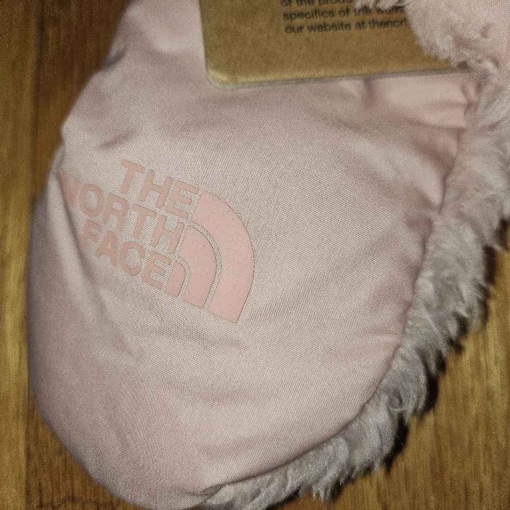 The North Face Girls Mittens in Light Pink with Faux-Fur Trim NWT Small